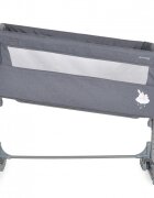 MONI Patut Co-Sleeper Mystery Grey 93x69x72-84 cm multifunctional cu laterala culisantafunctie leganarepozitie anti-reflux 5 pozitii de reglare a inaltimiisaltea si geanta transport incluse