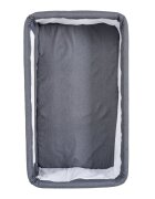 MONI Patut Co-Sleeper Mystery Grey 93x69x72-84 cm multifunctional cu laterala culisantafunctie leganarepozitie anti-reflux 5 pozitii de reglare a inaltimiisaltea si geanta transport incluse