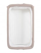 MONI Patut pentru bebelusi Kalinihta Premium Beige 90x53x74 cm cu suport pentru accesoriiplasa insecte si saltea inclusa recomandat de la nastere pana la o greutate de maxim 11 kg