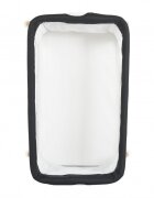MONI Patut pentru bebelusi Kalinihta Premium Black 90x53x74 cm cu suport pentru accesoriiplasa insecte si saltea inclusa recomandat de la nastere pana la o greutate de maxim 11 kg