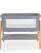 MONI Patut pentru bebelusi Kalinihta Premium Grey 90x53x74 cm cu suport pentru accesoriiplasa insecte si saltea inclusa recomandat de la nastere pana la o greutate de maxim 11 kg