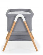 MONI Patut pentru bebelusi Kalinihta Premium Grey 90x53x74 cm cu suport pentru accesoriiplasa insecte si saltea inclusa recomandat de la nastere pana la o greutate de maxim 11 kg