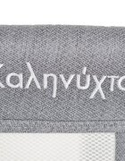 MONI Patut pentru bebelusi Kalinihta Premium Grey 90x53x74 cm cu suport pentru accesoriiplasa insecte si saltea inclusa recomandat de la nastere pana la o greutate de maxim 11 kg