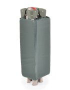 MONI Patut pliabil copii cu laterala culisanta Next level Green3 variante de folosire 2 nivele saltea pliabila inclusa curea fixare la patul parintilor laterale din plasa pentru ventilatie geanta transport125x65x74cm