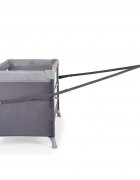 MONI Patut pliabil copii cu laterala culisanta Next level Grey3 variante de folosire2 nivelesaltea pliabila inclusacurea fixare la patul parintilorlaterale din plasa pentru ventilatiegeanta transport125x65x74cm