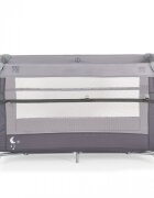 MONI Patut pliabil copii cu laterala culisanta Next level Grey3 variante de folosire2 nivelesaltea pliabila inclusacurea fixare la patul parintilorlaterale din plasa pentru ventilatiegeanta transport125x65x74cm