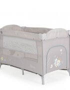 MONI Patut pliabil de calatorie 2in1 Sleepy New Grey 120x60cm cu 2 niveleroti cu blocareusa de acces cu fermoarlaterala cu plasa de ventilatiepliabil compactsaltea pliabilabara cu jucariisaltea de infasat si geanta