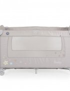 MONI Patut pliabil de calatorie 2in1 Sleepy New Grey 120x60cm cu 2 niveleroti cu blocareusa de acces cu fermoarlaterala cu plasa de ventilatiepliabil compactsaltea pliabilabara cu jucariisaltea de infasat si geanta