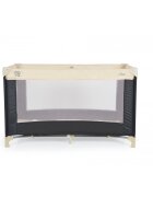 MONI Patut pliabil de calatorie Solo Beige cu un nivelpliere compactasaltea pliabila si geanta transport incluselaterale cu plasa de ventilatieusa de acces cu fermoarideal pentru calatorii sau vizite la bunici