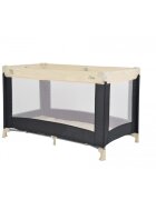 MONI Patut pliabil de calatorie Solo Beige cu un nivelpliere compactasaltea pliabila si geanta transport incluselaterale cu plasa de ventilatieusa de acces cu fermoarideal pentru calatorii sau vizite la bunici
