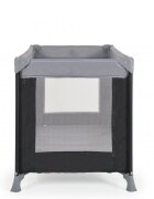 MONI Patut pliabil de calatorie Solo Grey cu un nivelpliere compactasaltea pliabila si geanta transport incluselaterale cu plasa de ventilatieusa de acces cu fermoarideal pentru calatorii sau vizite la bunici