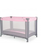 MONI Patut pliabil de calatorie Solo Pink cu un nivelpliere compactasaltea pliabila si geanta transport incluselaterale cu plasa de ventilatieusa de acces cu fermoarideal pentru calatorii sau vizite la bunici