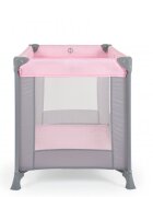 MONI Patut pliabil de calatorie Solo Pink cu un nivelpliere compactasaltea pliabila si geanta transport incluselaterale cu plasa de ventilatieusa de acces cu fermoarideal pentru calatorii sau vizite la bunici