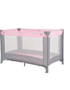 MONI Patut pliabil de calatorie Solo Pink cu un nivelpliere compactasaltea pliabila si geanta transport incluselaterale cu plasa de ventilatieusa de acces cu fermoarideal pentru calatorii sau vizite la bunici