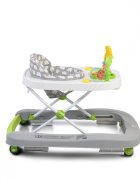 MONI Premergator pentru copii Zoo Grey 2-in-1 transformabil in antepremergatorroti pivotantepliere compactapanou interactiv cu muzica si jucarii