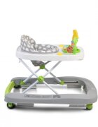 MONI Premergator pentru copii Zoo Grey 2-in-1 transformabil in antepremergatorroti pivotantepliere compactapanou interactiv cu muzica si jucarii