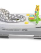 MONI Premergator pentru copii Zoo Grey 2-in-1 transformabil in antepremergatorroti pivotantepliere compactapanou interactiv cu muzica si jucarii