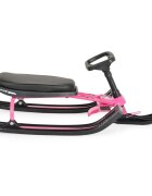 MONI Sanie cu volan Snowy Pink cu scaun moale si cadru metalicfranghie inclusagreutate admisa 50 kg