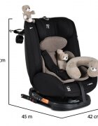 MONI Scaun auto cu isofix i-Maxx Cool-beige 40-150 cm sezut rotativcertificat I-Sizesistem de fixare sonorspatar reglabil in 5 pozitiipernuta gatjucarie plus si protectie centura incluse