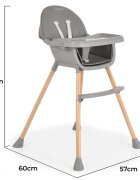 MONI Scaun de masa 2in1 Donut Grey