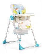 MONI Scaun de masa copii Cangaroo Hunny Blue cu pliere compacta6 pozitii reglare inaltimecentura de sigurantahusa impermeabila si cos jucarii