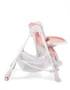 MONI Scaun de masa copii Chocolate Pink de la 6 lunipliabil compactspatar reglabil7 nivele inaltimehusa impermeabila usor de curatatroticos jucarii