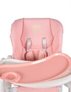 MONI Scaun de masa copii Chocolate Pink de la 6 lunipliabil compactspatar reglabil7 nivele inaltimehusa impermeabila usor de curatatroticos jucarii