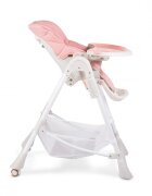 MONI Scaun de masa copii Chocolate Pink de la 6 lunipliabil compactspatar reglabil7 nivele inaltimehusa impermeabila usor de curatatroticos jucarii
