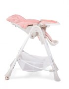 MONI Scaun de masa copii Chocolate Pink de la 6 lunipliabil compactspatar reglabil7 nivele inaltimehusa impermeabila usor de curatatroticos jucarii