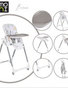 MONI Scaun de masa cu inaltime si spatar reglabile Bueno Grey