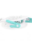 MONI Scaun de masa pentru bebelusi Amaretti Mint multifunctional 3in1functie booster si scaunelmasuta reglabilahusa piele ecologicasuport picioare reglabilcenturi de siguranta
