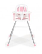 MONI Scaun de masa pentru bebelusi Amaretti Roz multifunctional 3in1functie booster si scaunelmasuta reglabilahusa piele ecologicasuport picioare reglabilcenturi de siguranta