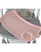 MONI Scaun de masa pentru copii Raffy Pink pliabil cu suport picioare si spatar reglabil