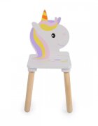 MONI Set masuta cu 2 scaunele din lemn Unicorn