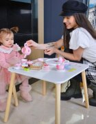 MONI Set masuta cu 2 scaunele din lemn Unicorn