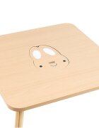 MONI Set masuta si 2 scaunele din lemn si MDF pentru copii Cute Bunny cu spatiu de depozitarepicioare antiderapantemargini rotunjiteusor de curatatpotrivit pentru masadesenactivitatiscrieredimensiune masa 60x60x48 cm
