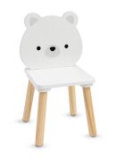 MONI Set masuta si 2 scaunele din lemn si MDF pentru copii White Bears cu picioare antiderapantemargini rotunjiteusor de curatatpotrivit pentru masadesenactivitatiscrieredimensiune masa 62.2x62.2x42.2 cm