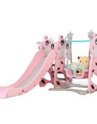 MONI Spatiu de joaca cu leagan si tobogan Miki Pink