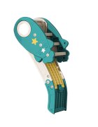 MONI Tobogan pentru copii Rocket Green cu design pliabil manere sustinere margini rotunjite lungime panta alunecare 108 cm utilizare interiorexterior greutate admisa 25 kg