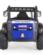 MONI Tractor electric 12V pentru copiicu telecomanda parintideschidere usiroti rezistente3 vitezefunctii muzicale si lumini Harvest Blue