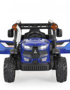MONI Tractor electric 12V pentru copiicu telecomanda parintideschidere usiroti rezistente3 vitezefunctii muzicale si lumini Harvest Blue