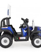MONI Tractor electric 12V pentru copiicu telecomanda parintideschidere usiroti rezistente3 vitezefunctii muzicale si lumini Harvest Blue