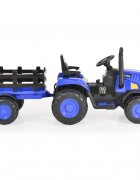 MONI Tractor electric pentru copii Rancher Blue 70W cu remorca si telecomanda pornire la buton Panou audio lumini si claxon