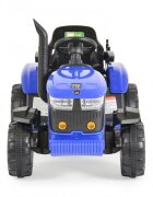 MONI Tractor electric pentru copii Rancher Blue 70W cu remorca si telecomanda pornire la buton Panou audio lumini si claxon