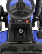 MONI Tractor electric pentru copii Rancher Blue 70W cu remorca si telecomanda pornire la buton Panou audio lumini si claxon