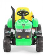 MONI Tractor electric pentru copii Rancher Green 70W cu remorca si telecomanda pornire la buton Panou audio lumini si claxon