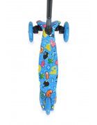 MONI Trotineta intuitiva cu inaltime reglabila intre 50-74cmroti cu lumini LEDde la 3ani si pana la 40kg Fidget Blue