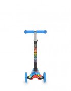MONI Trotineta intuitiva cu inaltime reglabila intre 50-74cmroti cu lumini LEDde la 3ani si pana la 40kg Fidget Blue