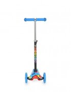 MONI Trotineta intuitiva cu inaltime reglabila intre 50-74cmroti cu lumini LEDde la 3ani si pana la 40kg Fidget Blue