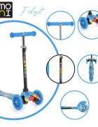 MONI Trotineta intuitiva cu inaltime reglabila intre 50-74cmroti cu lumini LEDde la 3ani si pana la 40kg Fidget Blue